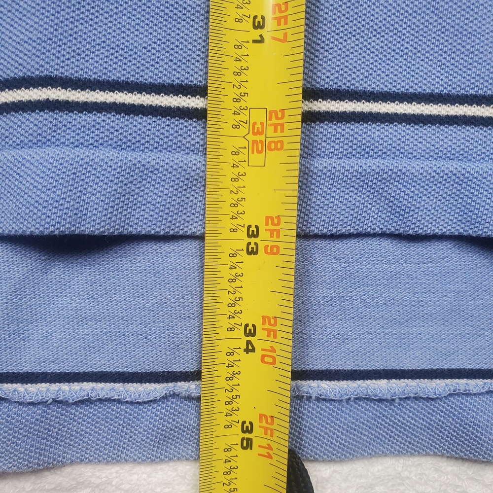 Polo Ralph Lauren Mens 2XL Polo Shirt Blue Stripe Short Sleeve Cotton Pony XXL - Picture 7 of 9
